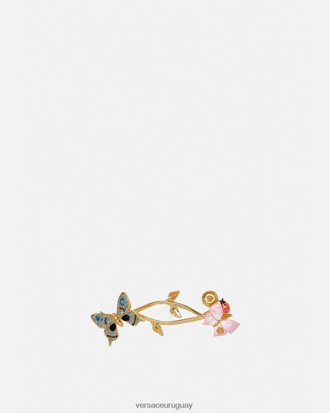 Versace pulsera con forma de palma y mariposas de cristal mujer oro accesorios H88R0H715