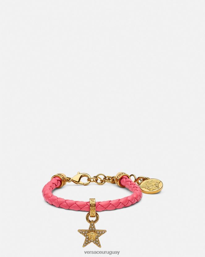 Versace pulsera de cuero galaxia mujer rosa accesorios H88R0H842