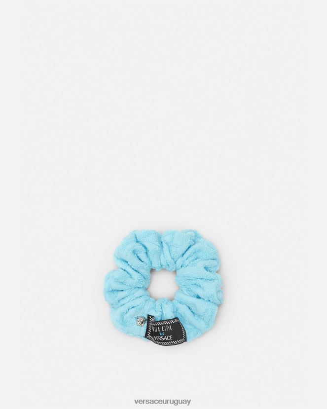 Versace coletero de toalla por toda la prenda mujer azul claro accesorios H88R0H867