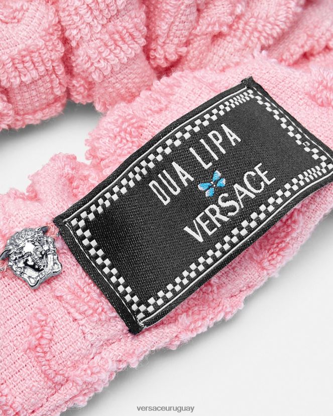 Versace coletero de toalla por toda la prenda mujer rosa accesorios H88R0H866