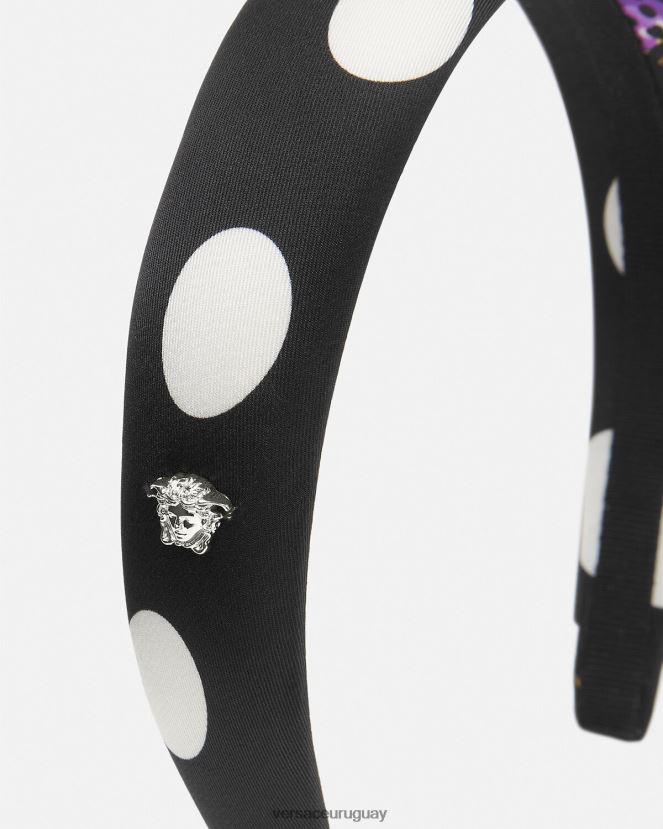 Versace diadema de mariposas mujer negro accesorios H88R0H860
