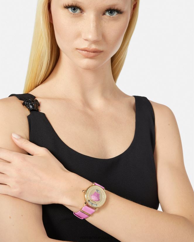 Versace reloj con icono de medusa mujer rosa accesorios H88R0H983