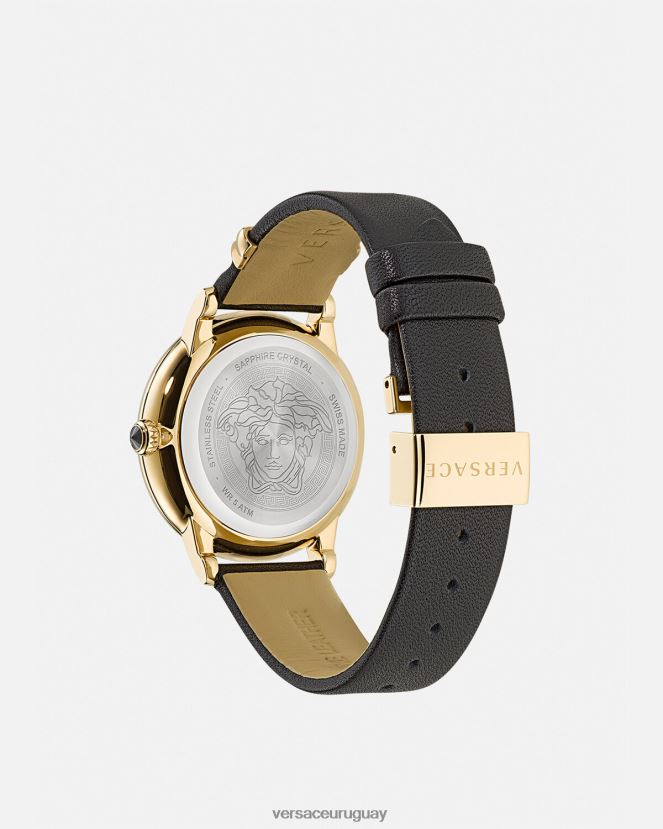 Versace reloj con icono de medusa y diamantes mujer oro negro accesorios H88R0H963