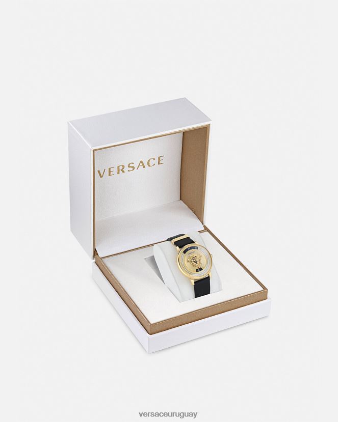 Versace reloj con icono de medusa y diamantes mujer oro negro accesorios H88R0H963