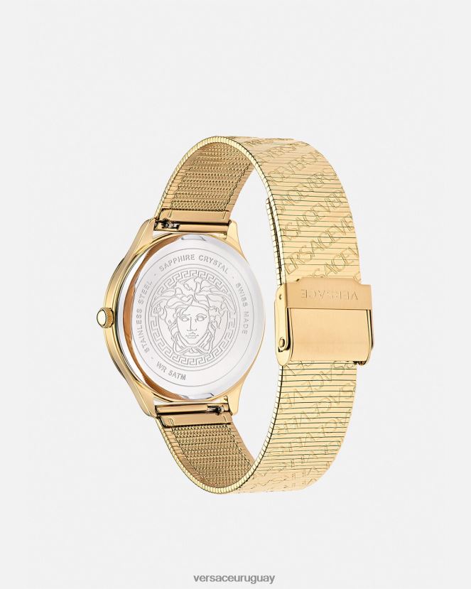 Versace reloj con logo halo mujer oro accesorios H88R0H970