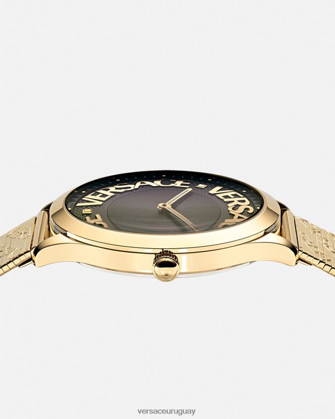 Versace reloj con logo halo mujer oro accesorios H88R0H970