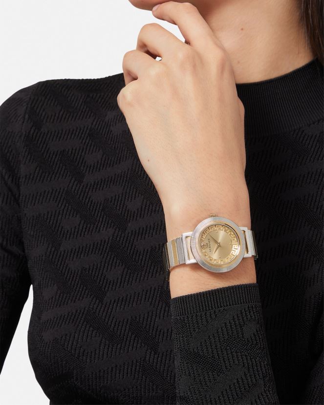 Versace reloj greca chic mujer oro plata accesorios H88R0H971