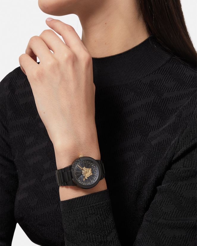 Versace reloj infinito medusa mujer negro accesorios H88R0H994