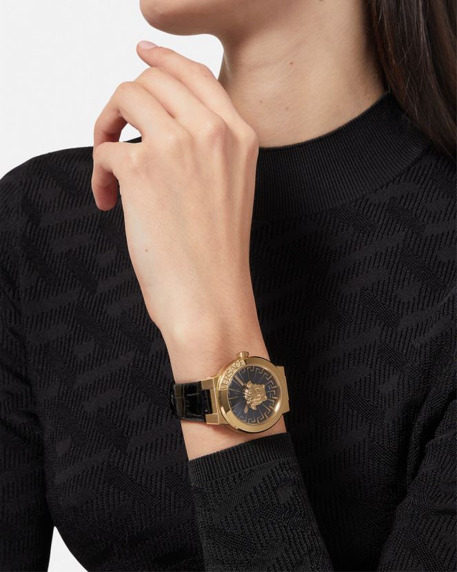 Versace reloj infinito medusa mujer oro negro accesorios H88R0H995