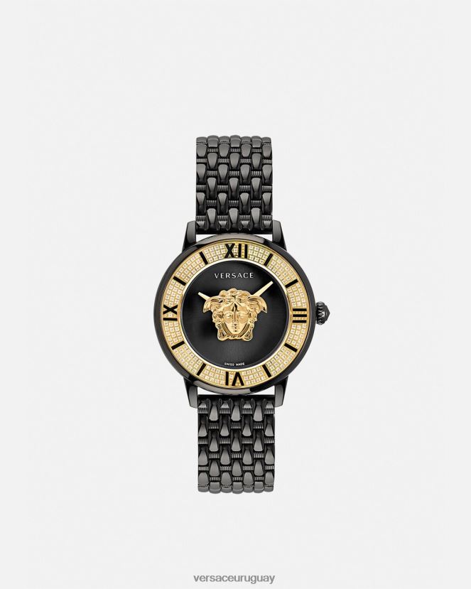 Versace reloj la medusa con diamantes mujer negro accesorios H88R0H973