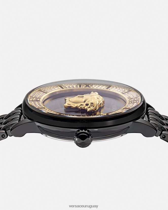 Versace reloj la medusa con diamantes mujer negro accesorios H88R0H973