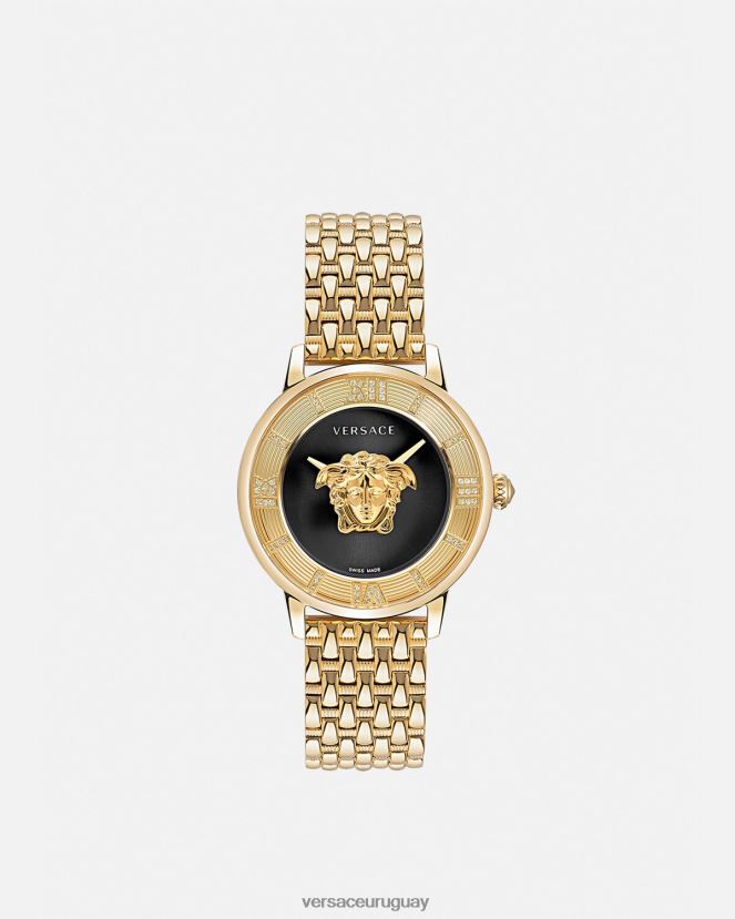 Versace reloj la medusa con diamantes mujer oro negro accesorios H88R0H962