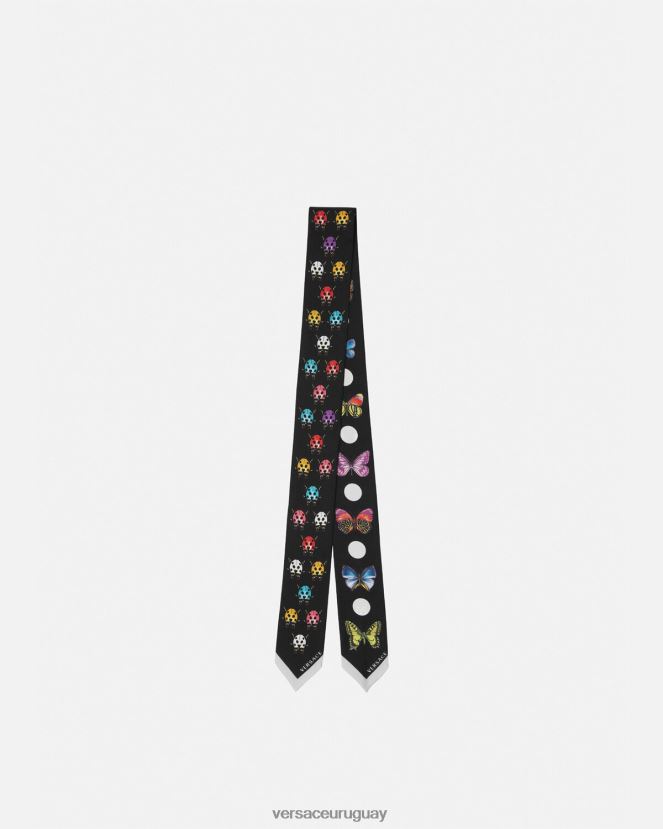 Versace Corbata tipo pañuelo de seda con mariposas. mujer imprimir accesorios H88R0H863