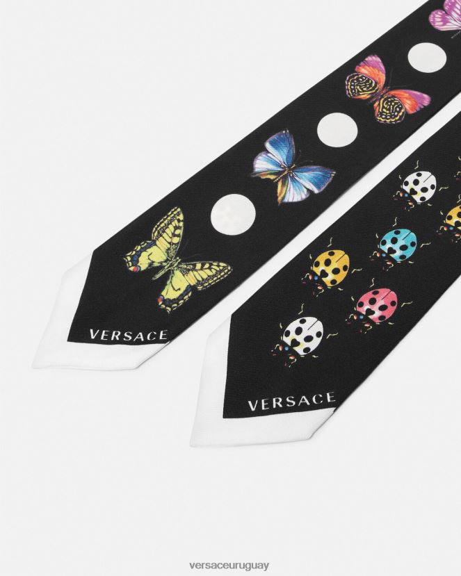 Versace Corbata tipo pañuelo de seda con mariposas. mujer imprimir accesorios H88R0H863
