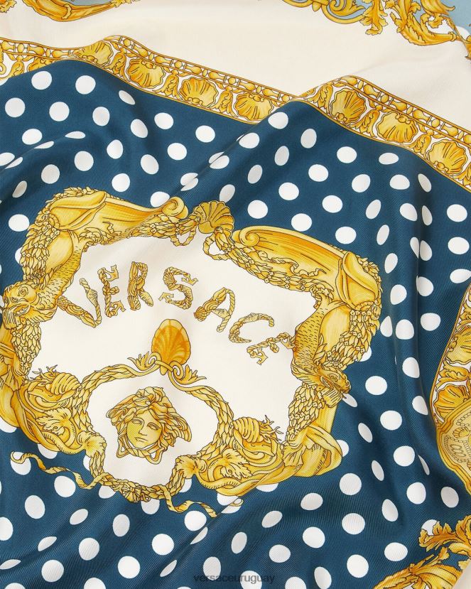 Versace fular de seda grande barroco conchas mujer imprimir accesorios H88R0H898