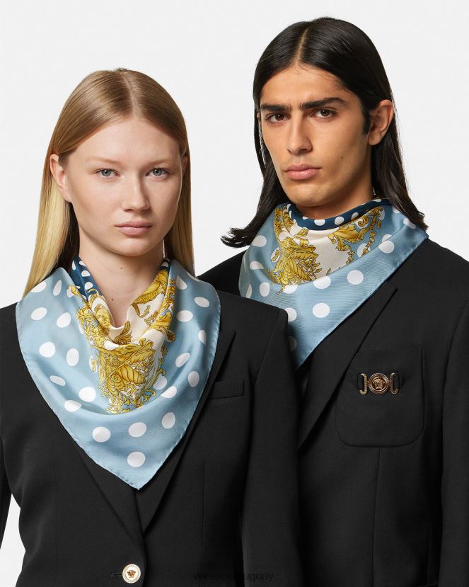 Versace fular de seda grande barroco conchas mujer imprimir accesorios H88R0H898