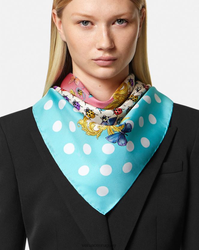 Versace fular de seda grande mariposas mujer imprimir accesorios H88R0H889