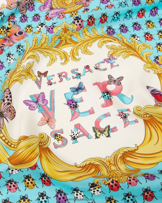 Versace fular de seda grande mariposas mujer imprimir accesorios H88R0H890