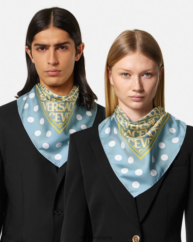 Versace fular triangular de seda en toda la prenda mujer imprimir accesorios H88R0H886