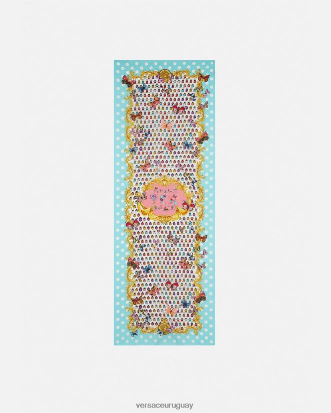 Versace pañuelo de seda mariposas mujer imprimir accesorios H88R0H894