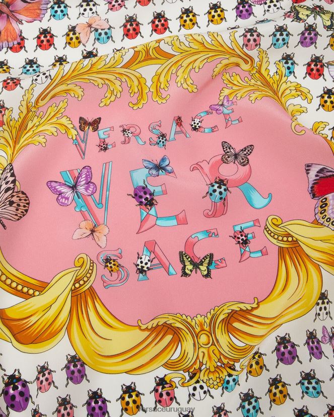 Versace pañuelo de seda mariposas mujer imprimir accesorios H88R0H894