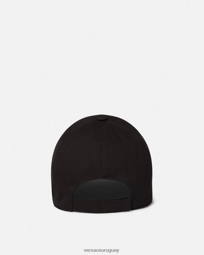 Versace gorra con logo bordado mujer negro accesorios H88R0H878