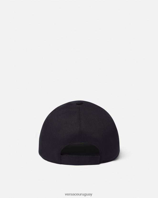 Versace gorra con logo bordado mujer negro accesorios H88R0H879