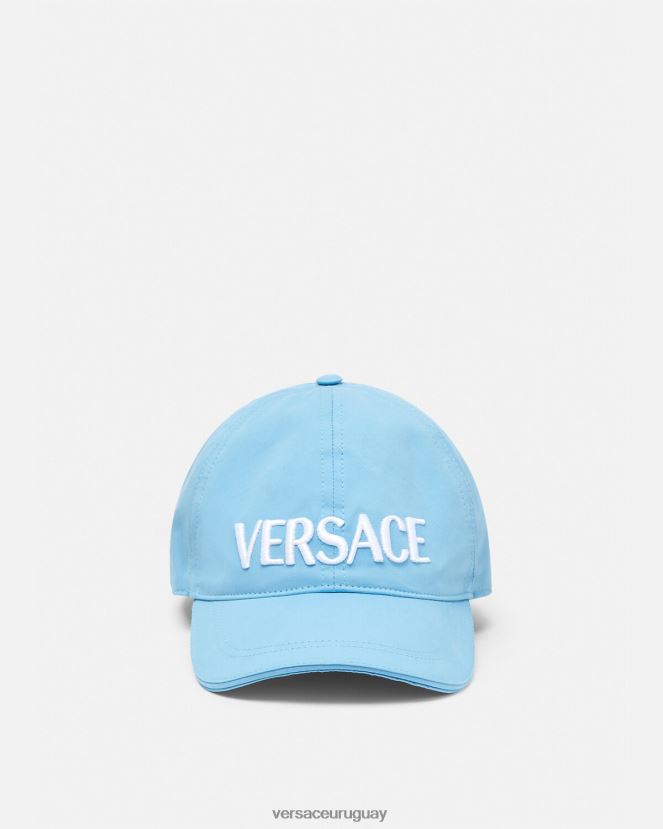 Versace gorra de béisbol con logo mujer azul claro accesorios H88R0H872