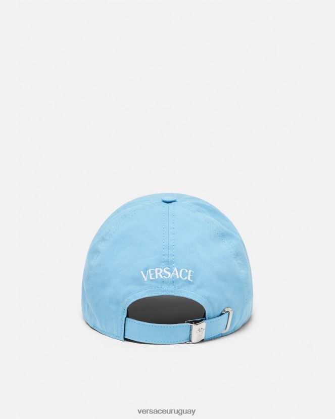 Versace gorra de béisbol con logo mujer azul claro accesorios H88R0H872