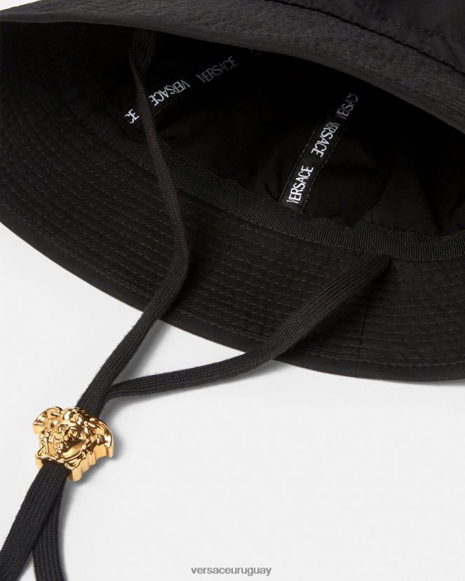 Versace sombrero de pescador con medusa mujer negro accesorios H88R0H1700