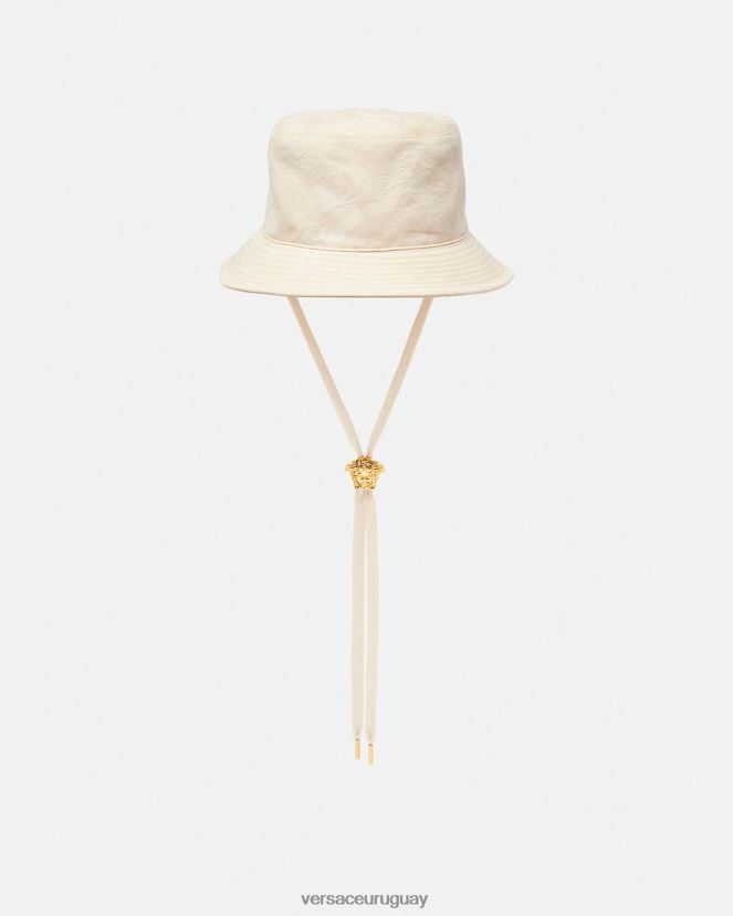 Versace sombrero de pescador con silueta barroca mujer beige accesorios H88R0H870