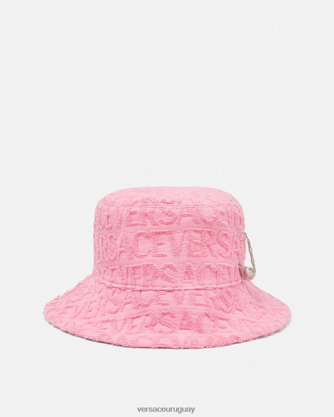 Versace sombrero tipo pescador de toalla mujer rosa accesorios H88R0H865