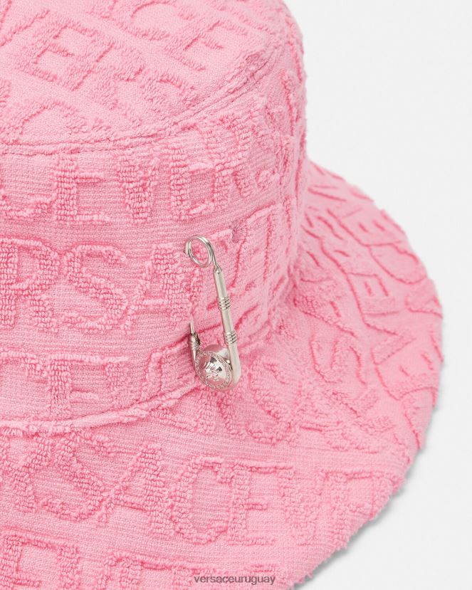 Versace sombrero tipo pescador de toalla mujer rosa accesorios H88R0H865