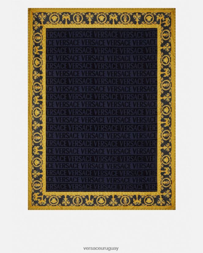 Versace i toalla de playa barroca mujer azul ropa interior y ropa de playa H88R0H1200