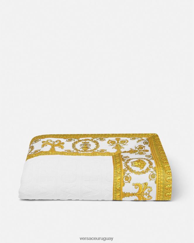 Versace i toalla de playa barroca mujer blanco ropa interior y ropa de playa H88R0H1199