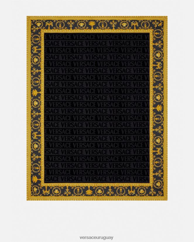 Versace i toalla de playa barroca mujer negro ropa interior y ropa de playa H88R0H1198
