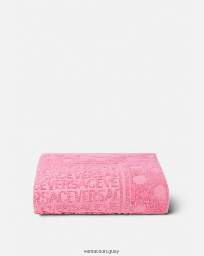 Versace toalla de baño con lunares en toda la prenda mujer rosa ropa interior y ropa de playa H88R0H1196