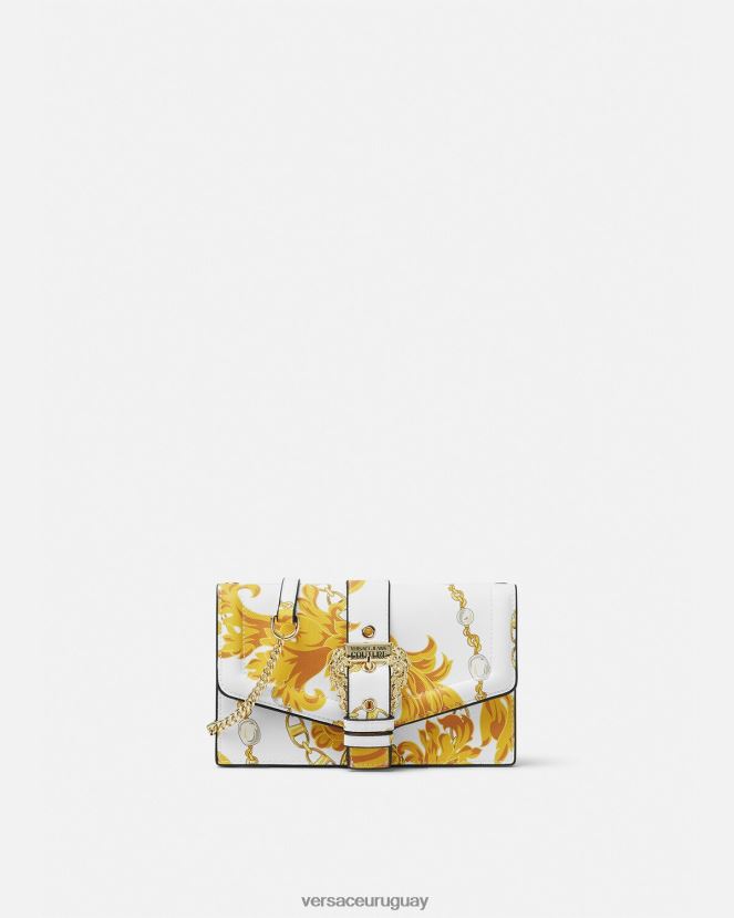 Versace bolso de hombro couture1 de cadena de alta costura mujer oro y blanco bolsas H88R0H2359
