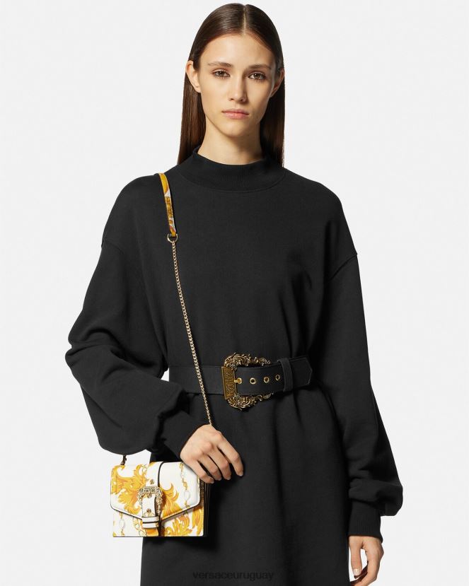 Versace bolso de hombro couture1 de cadena de alta costura mujer oro y blanco bolsas H88R0H2359