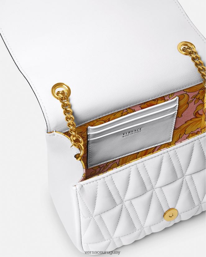 Versace bolso de hombro pequeño virtus mujer blanco bolsas H88R0H368