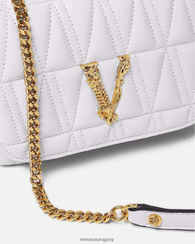 Versace bolso de hombro pequeño virtus mujer blanco bolsas H88R0H368