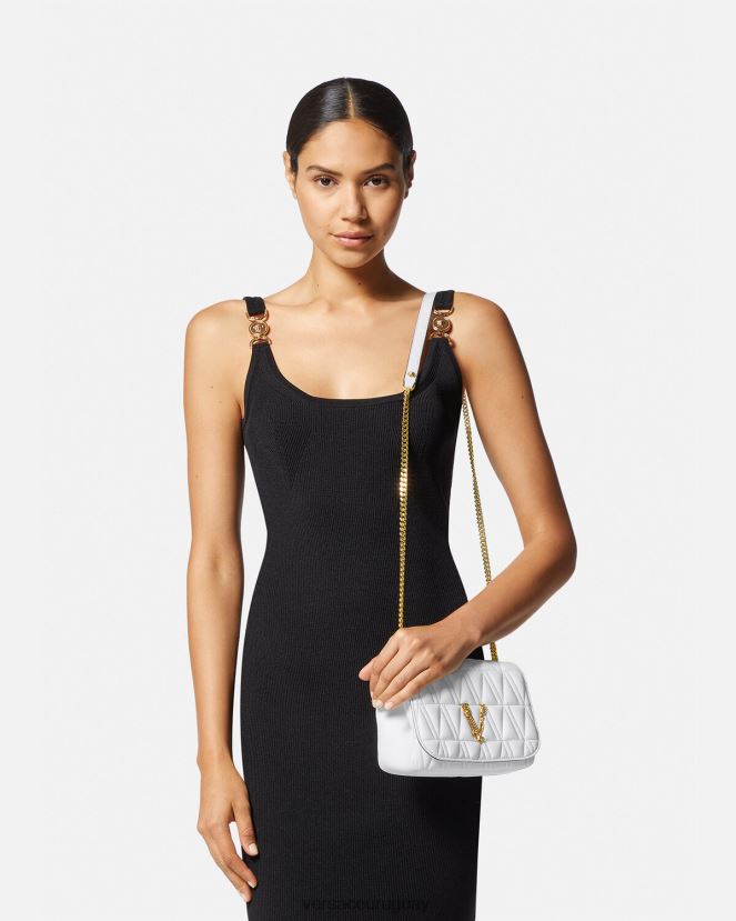 Versace bolso de hombro pequeño virtus mujer blanco bolsas H88R0H368