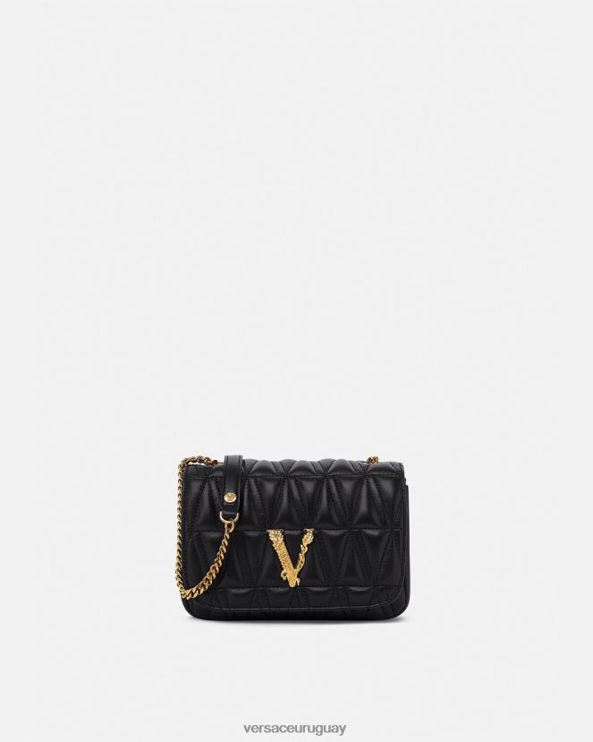 Versace bolso de hombro pequeño virtus mujer negro bolsas H88R0H367