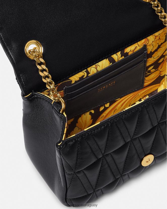 Versace bolso de hombro pequeño virtus mujer negro bolsas H88R0H367