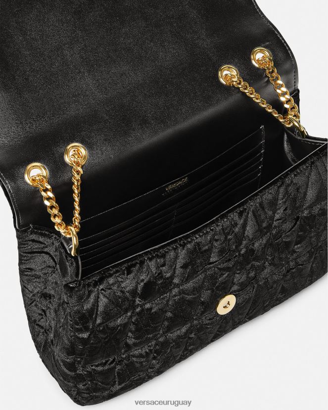 Versace bolso de hombro virtus de terciopelo mujer negro bolsas H88R0H373