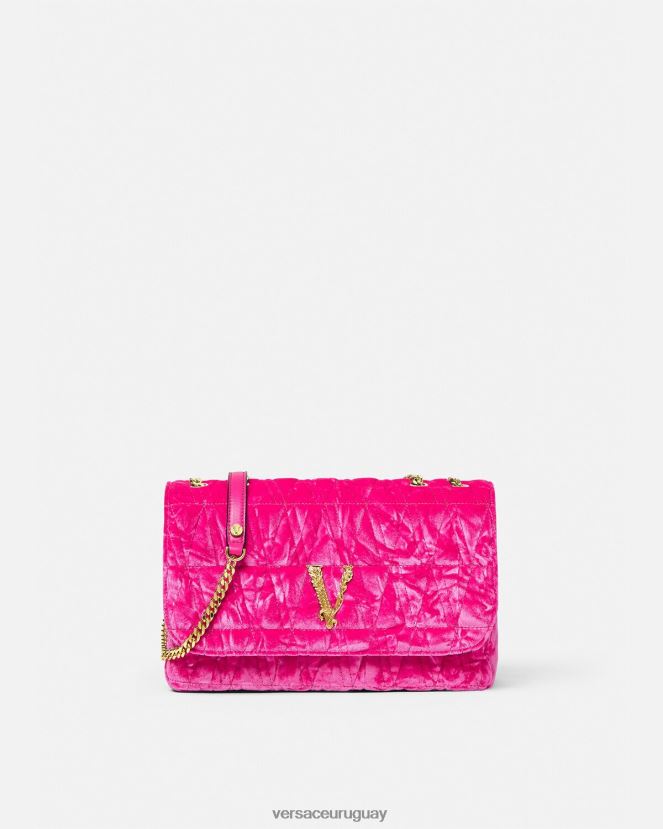 Versace bolso de hombro virtus de terciopelo mujer rosa bolsas H88R0H376