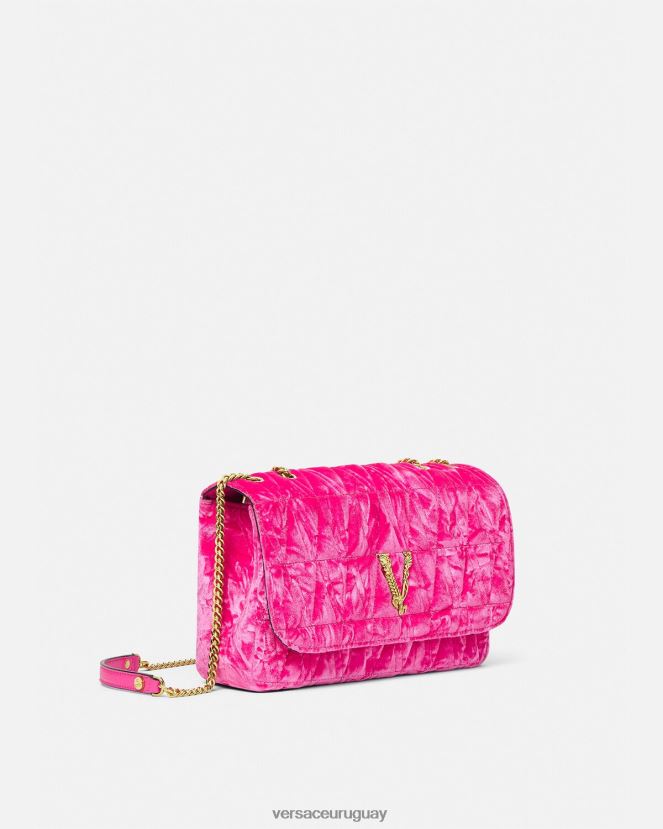 Versace bolso de hombro virtus de terciopelo mujer rosa bolsas H88R0H376