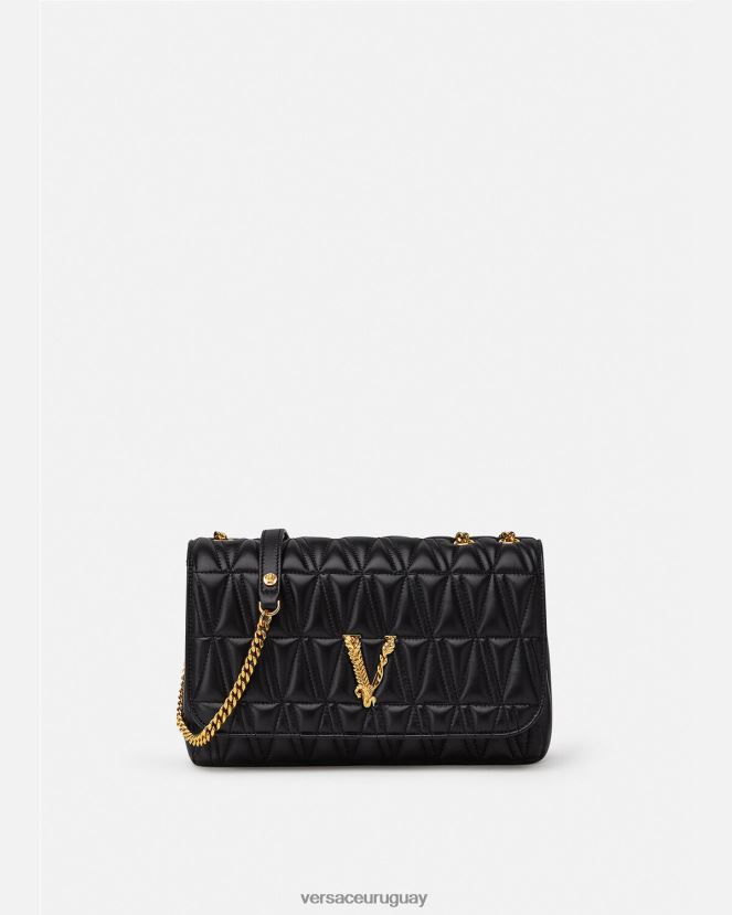Versace bolso de hombro virtus mujer negro bolsas H88R0H365