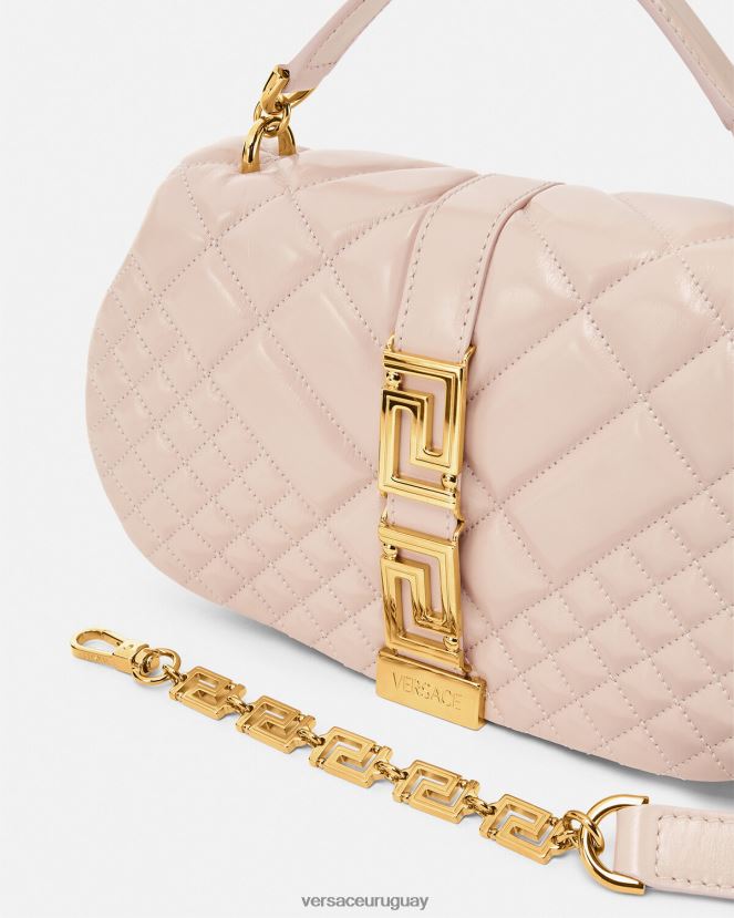 Versace bolso de hombro con greca diosa mujer Rosa claro bolsas H88R0H245