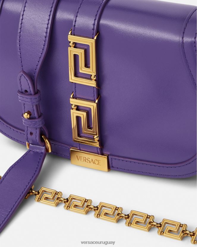 Versace bolso de hombro con greca diosa mujer Violeta bolsas H88R0H264